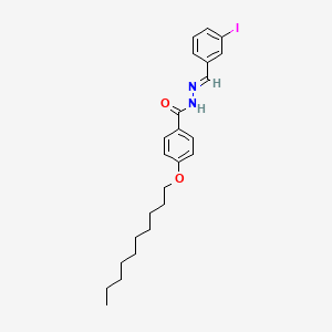 4-(decyloxy)-N'-[(E)-(3-iodophenyl)methylidene]benzohydrazide