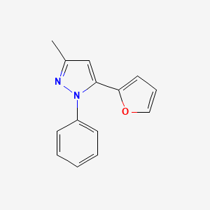 molecular formula C14H12N2O B11095714 5-(2-furyl)-3-methyl-1-phenyl-1H-pyrazole 