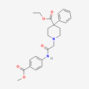 Ethyl 1-(2-{[4-(methoxycarbonyl)phenyl]amino}-2-oxoethyl)-4-phenylpiperidine-4-carboxylate