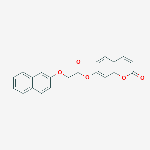 molecular formula C21H14O5 B11095724 2-oxo-2H-chromen-7-yl (naphthalen-2-yloxy)acetate 