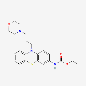 molecular formula C22H27N3O3S B11095736 Ethyl N-[10-(3-morpholinopropyl)-10H-phenothiazin-3-YL]carbamate 