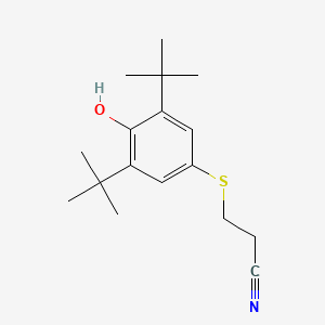 molecular formula C17H25NOS B11095787 Propionitrile, 3-(3,5-di-tert-butyl-4-hydroxyphenyl)thio- CAS No. 55109-88-1