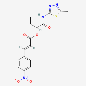 1-[(5-methyl-1,3,4-thiadiazol-2-yl)amino]-1-oxobutan-2-yl (2E)-3-(4-nitrophenyl)prop-2-enoate