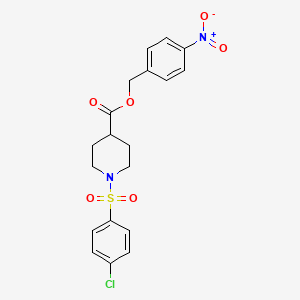 4-Nitrobenzyl 1-[(4-chlorophenyl)sulfonyl]piperidine-4-carboxylate