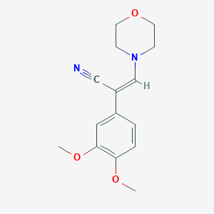 molecular formula C15H18N2O3 B11095832 2-(3,4-Dimethoxy-phenyl)-3-morpholin-4-yl-acrylonitrile 