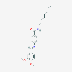 4-{[(E)-(3,4-dimethoxyphenyl)methylidene]amino}-N-octylbenzamide