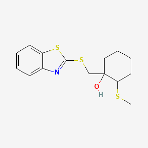 1-[(1,3-Benzothiazol-2-ylsulfanyl)methyl]-2-(methylsulfanyl)cyclohexanol