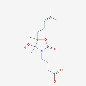 4-[4-Hydroxy-4,5-dimethyl-5-(4-methylpent-3-en-1-yl)-2-oxo-1,3-oxazolidin-3-yl]butanoate