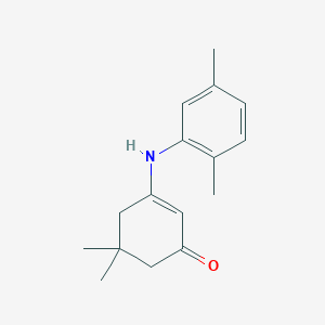 molecular formula C16H21NO B11095868 3-[(2,5-Dimethylphenyl)amino]-5,5-dimethylcyclohex-2-en-1-one 