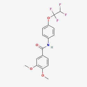 3,4-dimethoxy-N-[4-(1,1,2,2-tetrafluoroethoxy)phenyl]benzamide