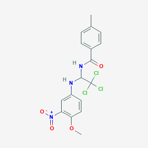 4-methyl-N-{2,2,2-trichloro-1-[(4-methoxy-3-nitrophenyl)amino]ethyl}benzamide