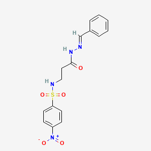 4-Nitro-N-(3-oxo-3-{2-[(E)-1-phenylmethylidene]hydrazino}propyl)-1-benzenesulfonamide