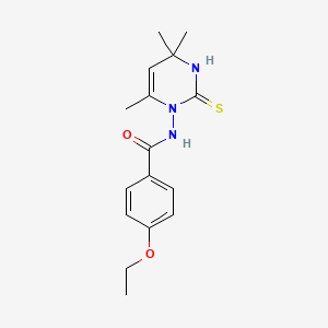 molecular formula C16H21N3O2S B11095922 4-ethoxy-N-(4,6,6-trimethyl-2-sulfanylidene-1H-pyrimidin-3-yl)benzamide CAS No. 309741-04-6