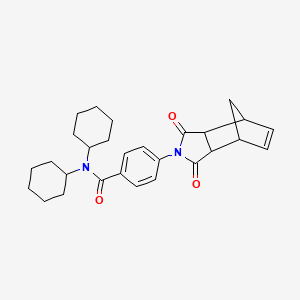 N,N-dicyclohexyl-4-(1,3-dioxo-1,3,3a,4,7,7a-hexahydro-2H-4,7-methanoisoindol-2-yl)benzamide