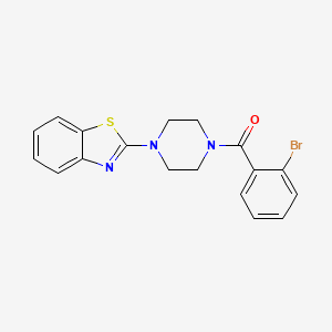 molecular formula C18H16BrN3OS B11095926 (4-(Benzo[d]thiazol-2-yl)piperazin-1-yl)(2-bromophenyl)methanone 