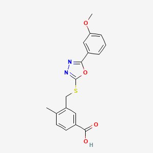 3-({[5-(3-Methoxyphenyl)-1,3,4-oxadiazol-2-yl]sulfanyl}methyl)-4-methylbenzoic acid