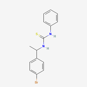 molecular formula C15H15BrN2S B11095982 N-[1-(4-bromophenyl)ethyl]-N'-phenylthiourea 