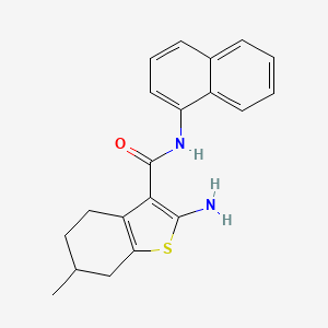 2-amino-6-methyl-N-(naphthalen-1-yl)-4,5,6,7-tetrahydro-1-benzothiophene-3-carboxamide