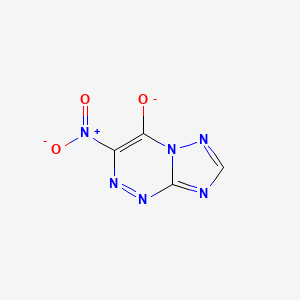 molecular formula C4HN6O3- B11096071 3-nitro-[1,2,4]triazolo[5,1-c][1,2,4]triazin-4-olate 