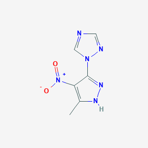 1-(5-methyl-4-nitro-1H-pyrazol-3-yl)-1H-1,2,4-triazole