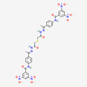 N,N'-{sulfanediylbis[(1-oxoethane-2,1-diyl)(1E)hydrazin-2-yl-1-ylidene(1E)eth-1-yl-1-ylidenebenzene-4,1-diyl]}bis(3,5-dinitrobenzamide)