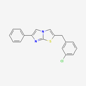 molecular formula C18H13ClN2S B11096133 2-(3-Chlorobenzyl)-6-phenylimidazo[2,1-b][1,3]thiazole 