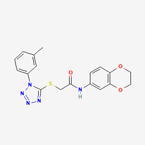 N-(2,3-dihydro-1,4-benzodioxin-6-yl)-2-{[1-(3-methylphenyl)-1H-tetrazol-5-yl]sulfanyl}acetamide