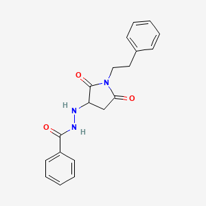 N'-[2,5-dioxo-1-(2-phenylethyl)pyrrolidin-3-yl]benzohydrazide