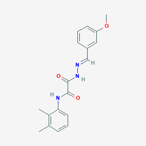 molecular formula C18H19N3O3 B11096174 N-(2,3-dimethylphenyl)-2-[(2E)-2-(3-methoxybenzylidene)hydrazinyl]-2-oxoacetamide 