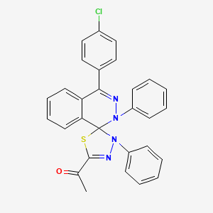 1-[4-(4-Chlorophenyl)-2,3'-diphenyl-2{H},3'{H}-spiro[phthalazine-1,2'-[1,3,4]thiadiazol]-5'-YL]ethanone