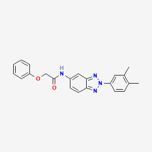 molecular formula C22H20N4O2 B11096191 N-[2-(3,4-dimethylphenyl)-2H-benzotriazol-5-yl]-2-phenoxyacetamide 