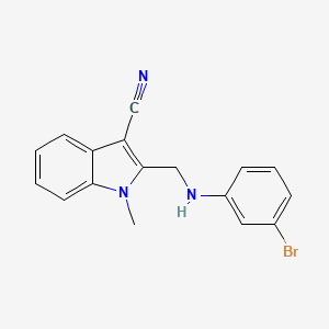 2-{[(3-bromophenyl)amino]methyl}-1-methyl-1H-indole-3-carbonitrile