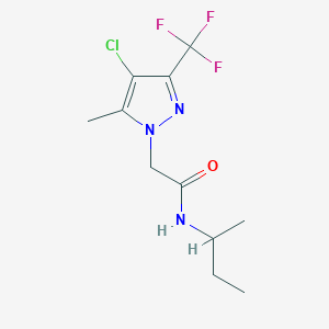 N-(butan-2-yl)-2-[4-chloro-5-methyl-3-(trifluoromethyl)-1H-pyrazol-1-yl]acetamide