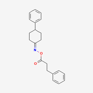 molecular formula C21H23NO2 B11096268 3-Phenyl-1-{[(4-phenylcyclohexylidene)amino]oxy}propan-1-one 