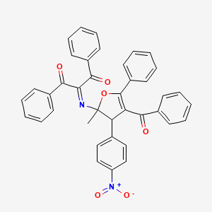 2-{[2-Methyl-3-(4-nitrophenyl)-5-phenyl-4-(phenylcarbonyl)-2,3-dihydrofuran-2-yl]imino}-1,3-diphenylpropane-1,3-dione