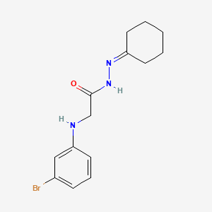 molecular formula C14H18BrN3O B11096322 2-[(3-Bromophenyl)amino]-N'-cyclohexylideneacetohydrazide 