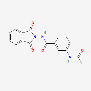 molecular formula C17H13N3O4 B11096352 3-(acetylamino)-N-(1,3-dioxo-1,3-dihydro-2H-isoindol-2-yl)benzamide 