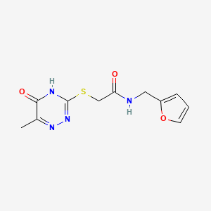 N-(furan-2-ylmethyl)-2-[(6-methyl-5-oxo-4,5-dihydro-1,2,4-triazin-3-yl)sulfanyl]acetamide