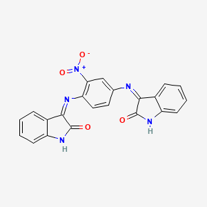 (3E,3'E)-3,3'-[(2-nitrobenzene-1,4-diyl)dinitrilo]bis(1,3-dihydro-2H-indol-2-one)