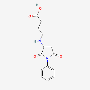 4-[(2,5-Dioxo-1-phenylpyrrolidin-3-yl)amino]butanoic acid