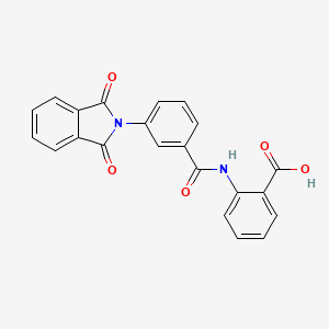 molecular formula C22H14N2O5 B11096504 2-({[3-(1,3-dioxo-1,3-dihydro-2H-isoindol-2-yl)phenyl]carbonyl}amino)benzoic acid 