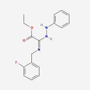 ethyl (2E)-[(2-fluorobenzyl)amino](2-phenylhydrazinylidene)ethanoate