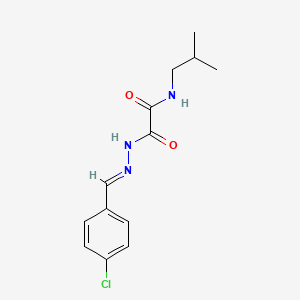 2-[(2E)-2-(4-chlorobenzylidene)hydrazinyl]-N-(2-methylpropyl)-2-oxoacetamide