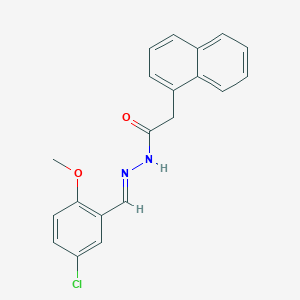 molecular formula C20H17ClN2O2 B11096533 N'-[(E)-(5-chloro-2-methoxyphenyl)methylidene]-2-(naphthalen-1-yl)acetohydrazide 