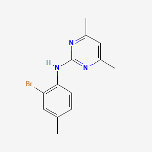 molecular formula C13H14BrN3 B11096546 N-(2-bromo-4-methylphenyl)-4,6-dimethylpyrimidin-2-amine 