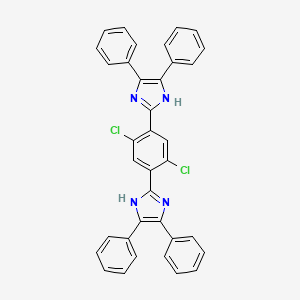 molecular formula C36H24Cl2N4 B11096550 2-[2,5-dichloro-4-(4,5-diphenyl-1H-imidazol-2-yl)phenyl]-4,5-diphenyl-1H-imidazole 