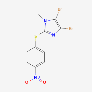 4,5-dibromo-1-methyl-2-[(4-nitrophenyl)sulfanyl]-1H-imidazole