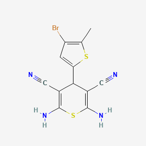 2,6-diamino-4-(4-bromo-5-methylthiophen-2-yl)-4H-thiopyran-3,5-dicarbonitrile