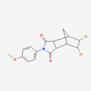 molecular formula C16H15Br2NO3 B11096584 5,6-dibromo-2-(4-methoxyphenyl)hexahydro-1H-4,7-methanoisoindole-1,3(2H)-dione 