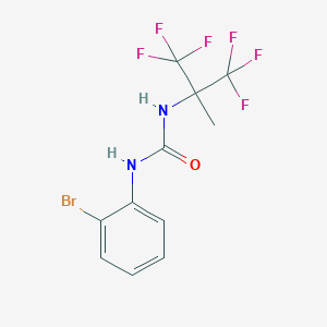 molecular formula C11H9BrF6N2O B11096599 1-(2-Bromophenyl)-3-(1,1,1,3,3,3-hexafluoro-2-methylpropan-2-yl)urea 